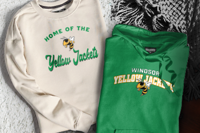 WINDSOR HIGH SCHOOL YELLOW JACKETS Sweatshirts (Option 3) Banner