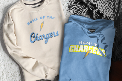 HAMLIN HIGH SCHOOL CHARGERS Sweatshirts (Option 3) Banner