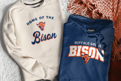 BUFFALO GROVE HIGH SCHOOL BISON Sweatshirts (Option 3) Banner