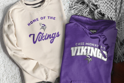 CASS MIDWAY R-1 HIGH SCHOOL VIKINGS Sweatshirts (Option 3) Banner