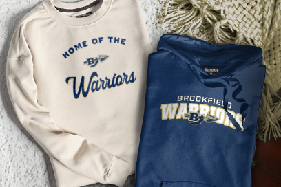 BROOKFIELD HIGH SCHOOL WARRIORS Sweatshirts (Option 3) Banner