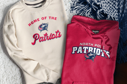 NORTH POLE HIGH SCHOOL PATRIOTS Sweatshirts (Option 3) Banner