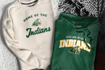 INDIAN RIVER HIGH SCHOOL INDIANS Sweatshirts (Option 3) Banner