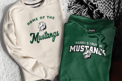 HARRY S TRUMAN HIGH SCHOOL MUSTANGS Sweatshirts (Option 3) Banner