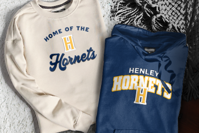 HENLEY HIGH SCHOOL HORNETS Sweatshirts (Option 3) Banner