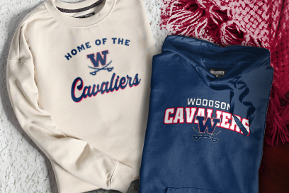 W T WOODSON HIGH SCHOOL CAVALIERS Sweatshirts (Option 3) Banner