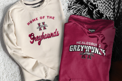 HEALDSBURG SENIOR HIGH SCHOOL GREYHOUNDS Sweatshirts (Option 3) Banner
