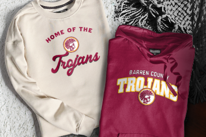 BARREN COUNTY HIGH SCHOOL TROJANS Sweatshirts (Option 3) Banner