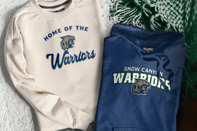 SNOW CANYON HIGH SCHOOL WARRIORS Sweatshirts (Option 3) Banner