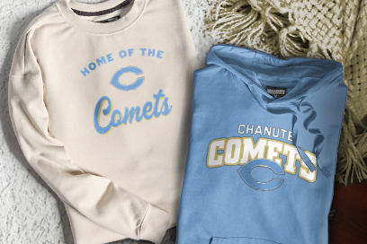 CHANUTE HIGH SCHOOL COMETS Sweatshirts (Option 3) Banner