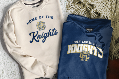 HOLY CROSS HIGH SCHOOL KNIGHTS Sweatshirts (Option 3) Banner