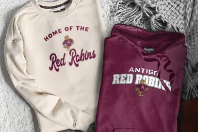 ANTIGO HIGH SCHOOL RED ROBINS Sweatshirts (Option 3) Banner