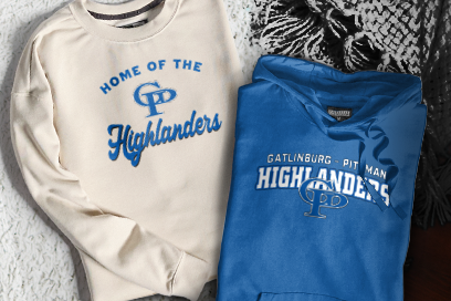 GATLINBURG-PITTMAN HIGH SCHOOL HIGHLANDERS Sweatshirts (Option 3) Banner
