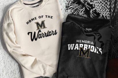 MEMORIAL HIGH SCHOOL WARRIORS Sweatshirts (Option 3) Banner