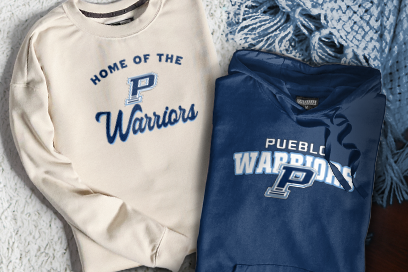 PUEBLO HIGH SCHOOL WARRIORS Sweatshirts (Option 3) Banner