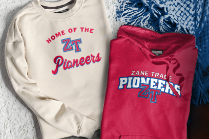 ZANE TRACE HIGH SCHOOL PIONEERS Sweatshirts (Option 3) Banner