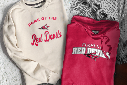 ELKMONT HIGH SCHOOL RED DEVILS Sweatshirts (Option 3) Banner