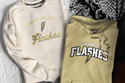 JOHNSONVILLE HIGH SCHOOL FLASHES Sweatshirts (Option 3) Banner
