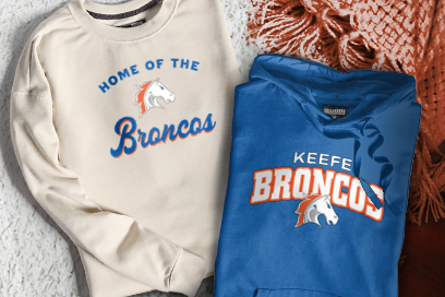 KEEFE TECHNICAL HIGH SCHOOL BRONCOS Sweatshirts (Option 3) Banner