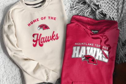 MOUNTLAKE TERRACE HIGH SCHOOL HAWKS Sweatshirts (Option 3) Banner