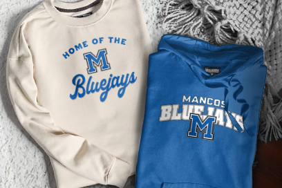 MANCOS HIGH SCHOOL BLUEJAYS Sweatshirts (Option 3) Banner
