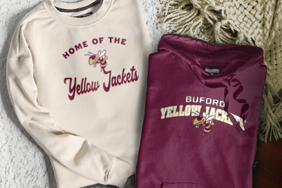 BUFORD HIGH SCHOOL YELLOW JACKETS Sweatshirts (Option 3) Banner