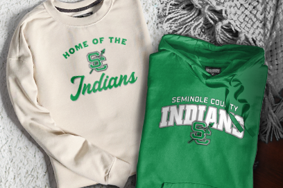 SEMINOLE COUNTY HIGH SCHOOL INDIANS Sweatshirts (Option 3) Banner