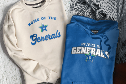 RIVERSIDE HIGH SCHOOL GENERALS Sweatshirts (Option 3) Banner
