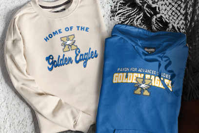 PAXON SCHOOL FOR ADVANCED STUDIES GOLDEN EAGLES Sweatshirts (Option 3) Banner
