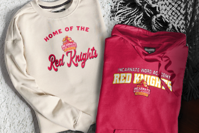 INCARNATE WORD ACADEMY RED KNIGHTS Sweatshirts (Option 3) Banner