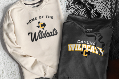 CAYUGA HIGH SCHOOL WILDCATS Sweatshirts (Option 3) Banner