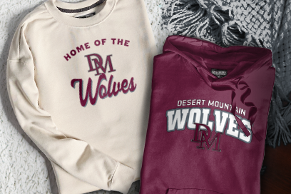 DESERT MOUNTAIN HIGH SCHOOL WOLVES Sweatshirts (Option 3) Banner
