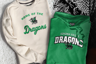 SONOMA VALLEY HIGH SCHOOL DRAGONS Sweatshirts (Option 3) Banner