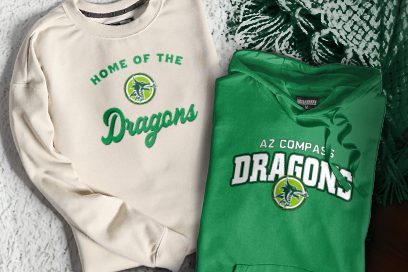 AZ Compass  DRAGONS Sweatshirts (Option 3) Banner