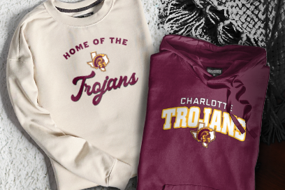 CHARLOTTE HIGH SCHOOL TROJANS Sweatshirts (Option 3) Banner