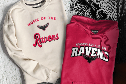 RANDOLPH EARLY COLLEGE HIGH SCHOOL RAVENS Sweatshirts (Option 3) Banner