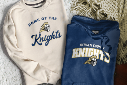 BERGEN COUNTY TECHNICAL SCHOOL KNIGHTS Sweatshirts (Option 3) Banner