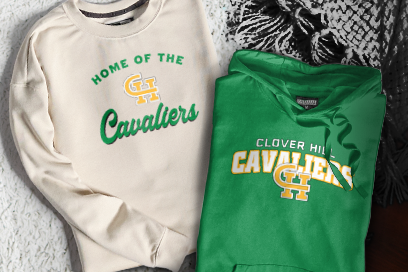 CLOVER HILL HIGH SCHOOL CAVALIERS Sweatshirts (Option 3) Banner