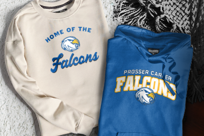 PROSSER CAREER ACADEMY FALCONS Sweatshirts (Option 3) Banner