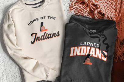 LARNED HIGH SCHOOL INDIANS Sweatshirts (Option 3) Banner