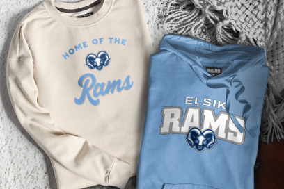 ELSIK HIGH SCHOOL RAMS Sweatshirts (Option 3) Banner