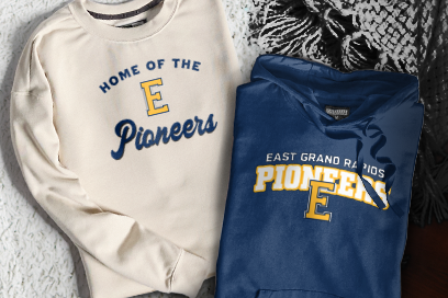 EAST GRAND RAPIDS HIGH SCHOOL PIONEERS Sweatshirts (Option 3) Banner