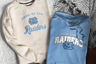 MOORE COUNTY HIGH SCHOOL RAIDERS Sweatshirts (Option 3) Banner