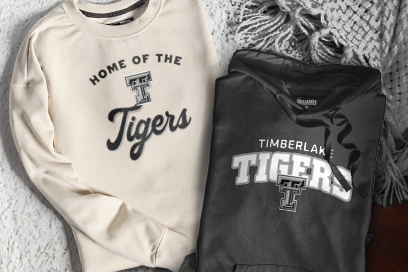TIMBERLAKE HIGH SCHOOL TIGERS Sweatshirts (Option 3) Banner