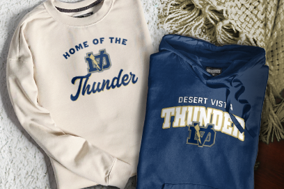 DESERT VISTA HIGH SCHOOL THUNDER Sweatshirts (Option 3) Banner
