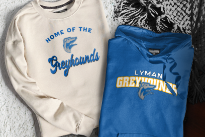 LYMAN HIGH SCHOOL GREYHOUNDS Sweatshirts (Option 3) Banner