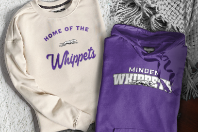 MINDEN HIGH SCHOOL WHIPPETS Sweatshirts (Option 3) Banner