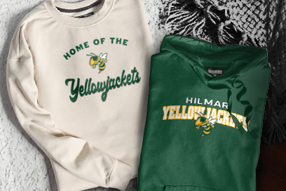 HILMAR HIGH SCHOOL YELLOWJACKETS Sweatshirts (Option 3) Banner