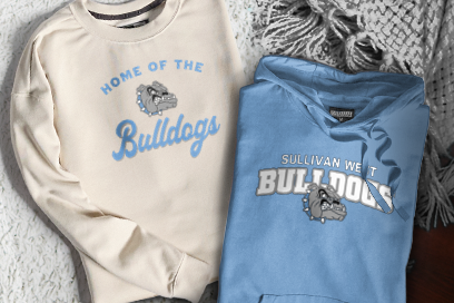 SULLIVAN WEST HIGH SCHOOL BULLDOGS Sweatshirts (Option 3) Banner