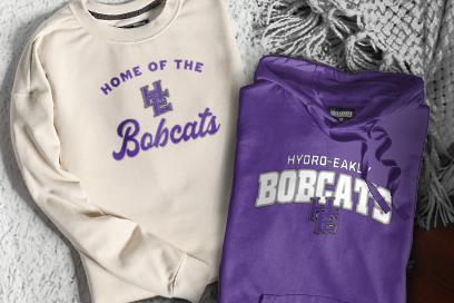 HYDRO-EAKLY HIGH SCHOOL BOBCATS Sweatshirts (Option 3) Banner
